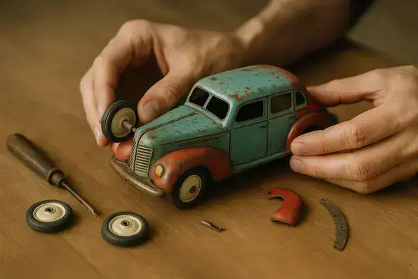 Pecas Originais Fazem Diferenca Na Restauracao De Brinquedos Vintage?