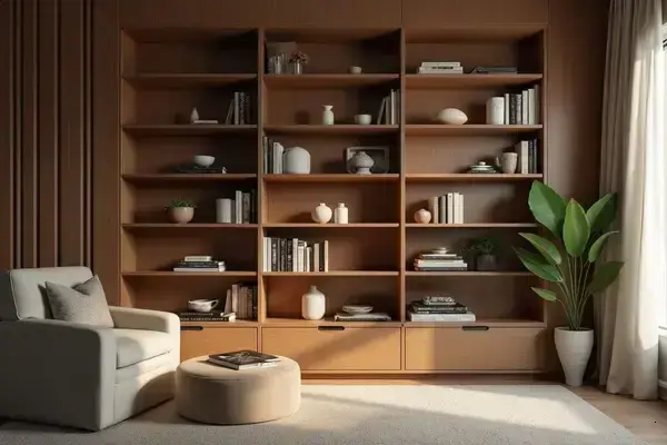 Bookshelf Organization: Stylish Living Room Display